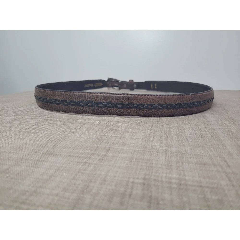Ariat Mens Brown Full Grain Leather Western Belt 44 Limited Edition Buckle 2007